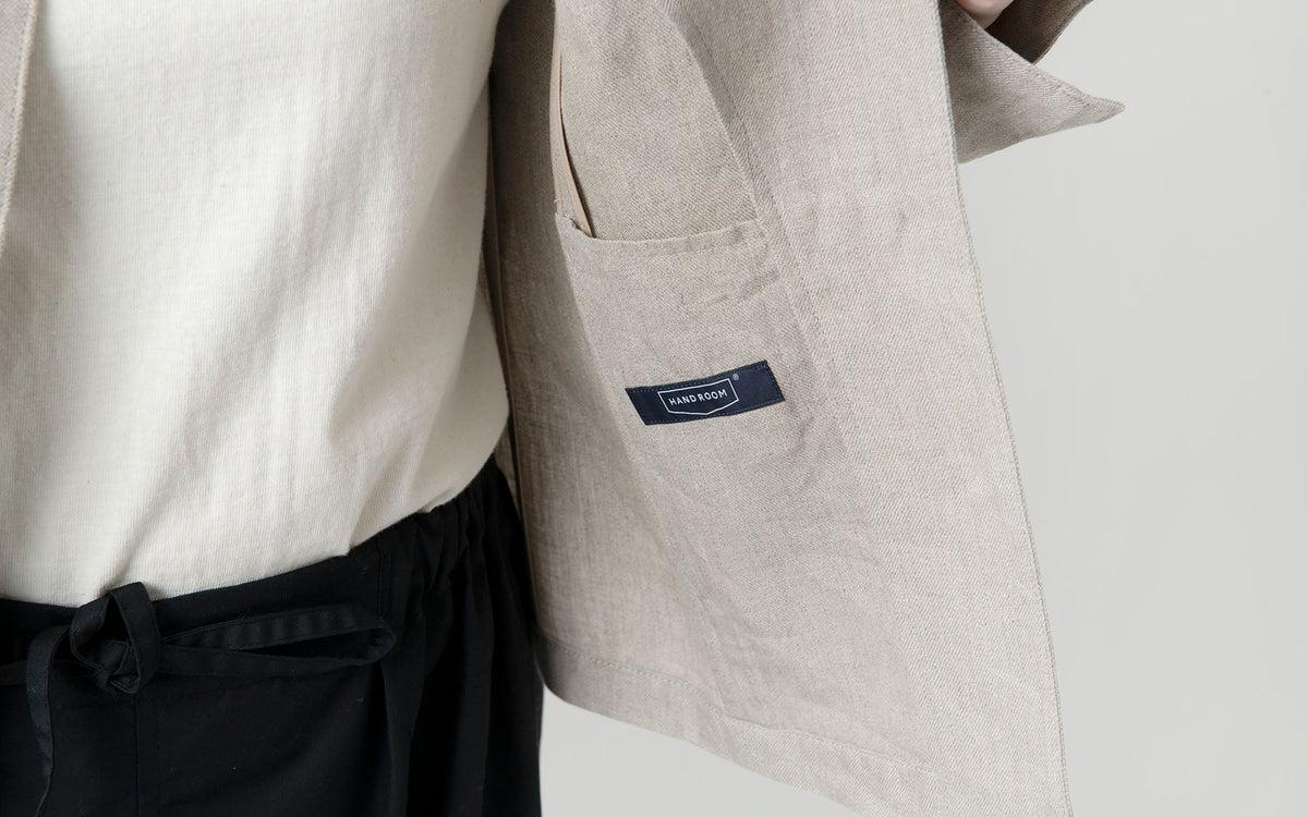 HANDROOM WOMEN'S リネン スタンドカラージャケット beige｜ladies｜2size
