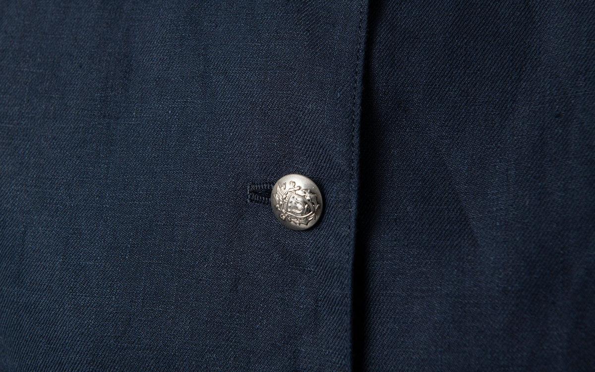 HANDROOM WOMEN'S リネン スタンドカラージャケット navy｜ladies｜2size