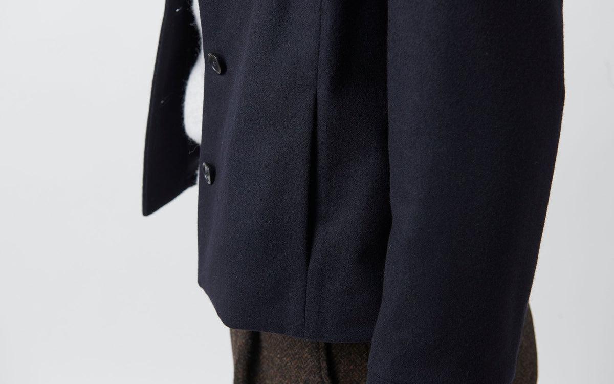 HANDROOM WOMEN'S タスマニアウール スタンドカラージャケット gray｜ladies｜2size