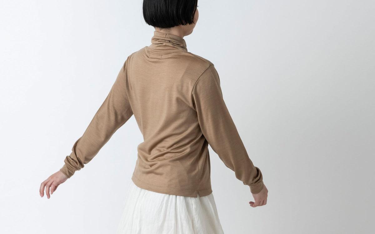 HANDROOM WOMEN'S ウォッシャブルウールタートルネック beige｜ladies｜2size