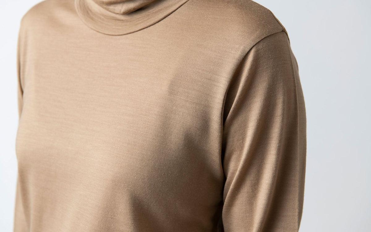 HANDROOM WOMEN'S ウォッシャブルウールタートルネック beige｜ladies｜2size