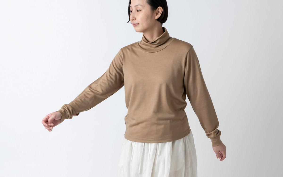 HANDROOM WOMEN'S ウォッシャブルウールタートルネック beige｜ladies｜2size