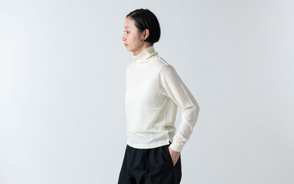 HANDROOM WOMEN'S ウォッシャブルウールタートルネック offwhite｜ladies｜2size