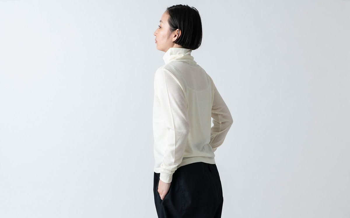HANDROOM WOMEN'S ウォッシャブルウールタートルネック offwhite｜ladies｜2size