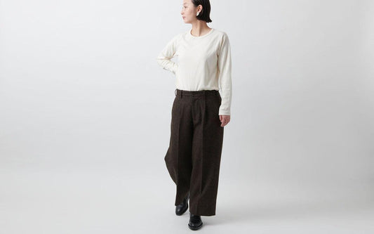 HANDROOM WOMEN'S ウールツイード ワイドパンツ｜ladies｜3size