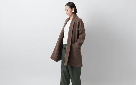 MITTAN / 半纏コート 茶 CT-19 / unisex
