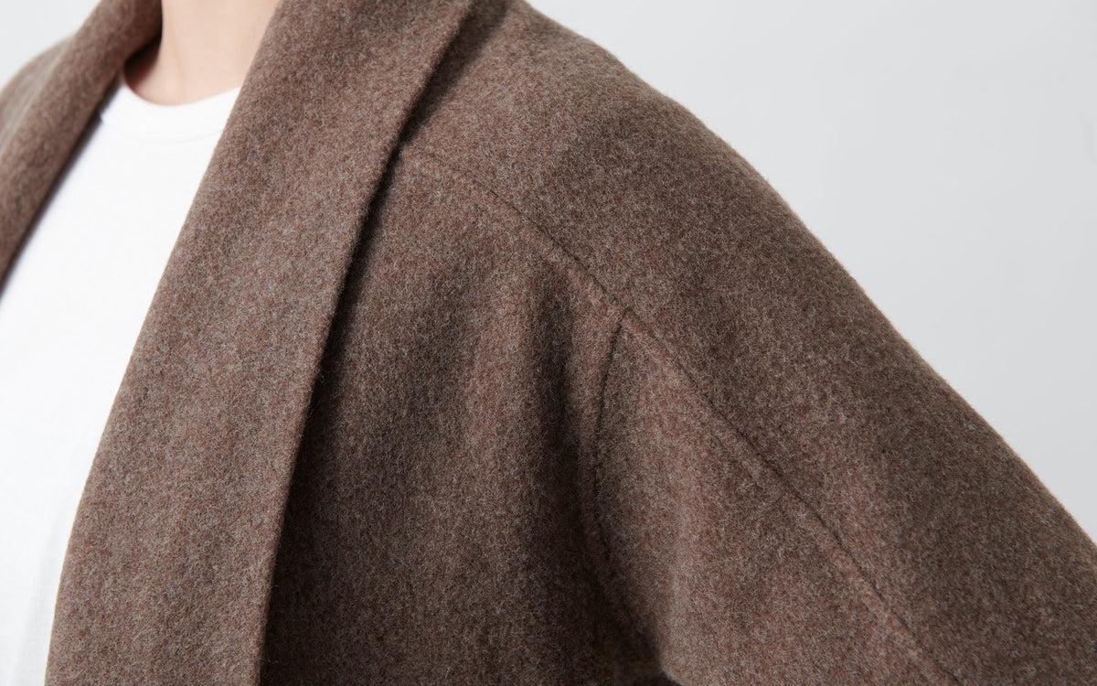 MITTAN / 半纏コート 茶 CT-19 / unisex