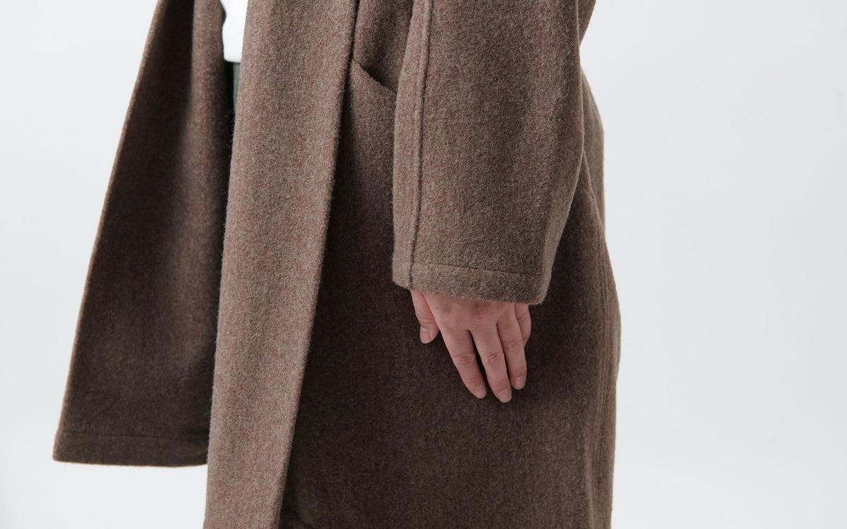 MITTAN / 半纏コート 茶 CT-19 / unisex