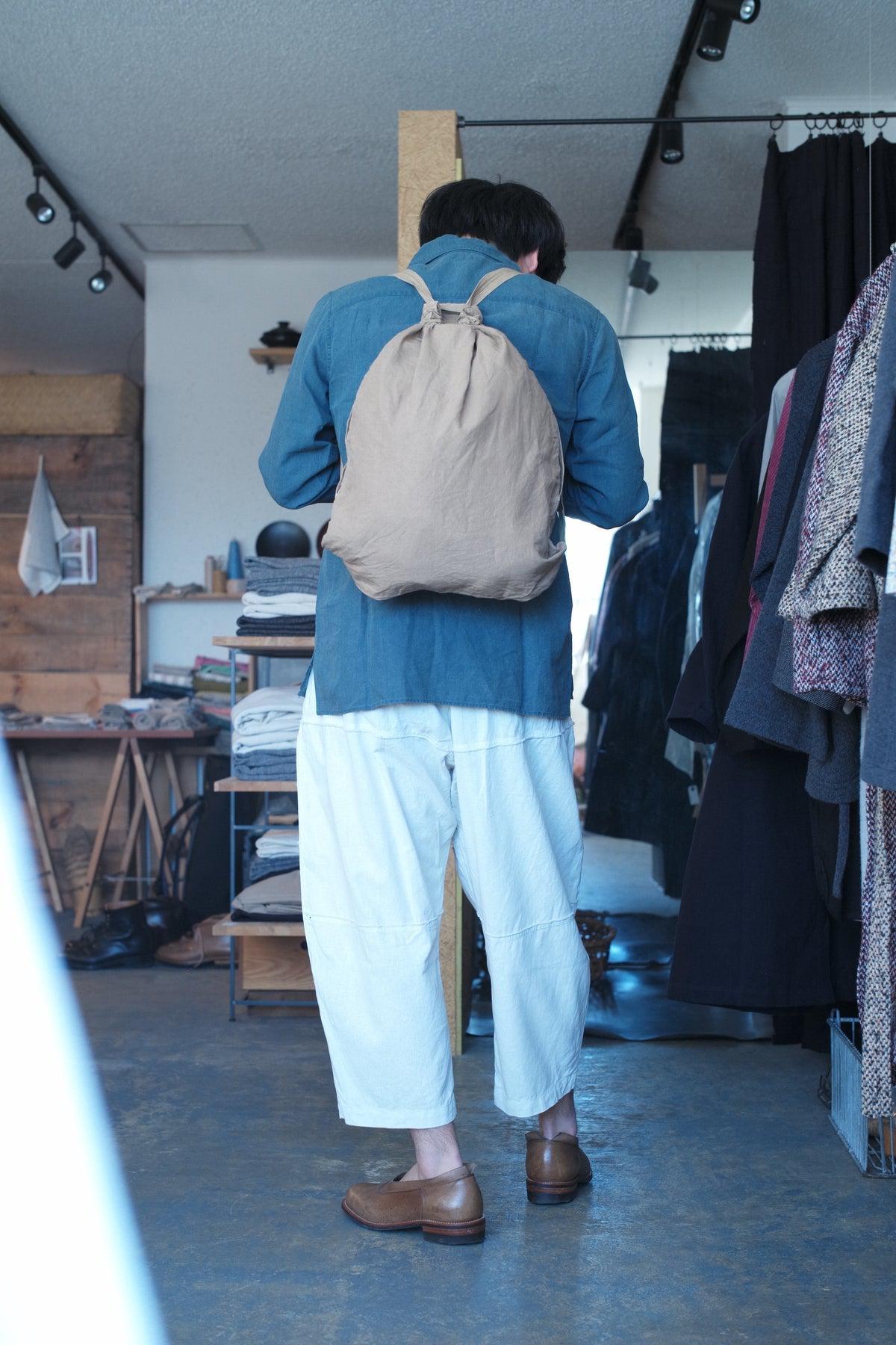 MITTAN / 大麻リュック高密度 ベンガラ白 BA-32B