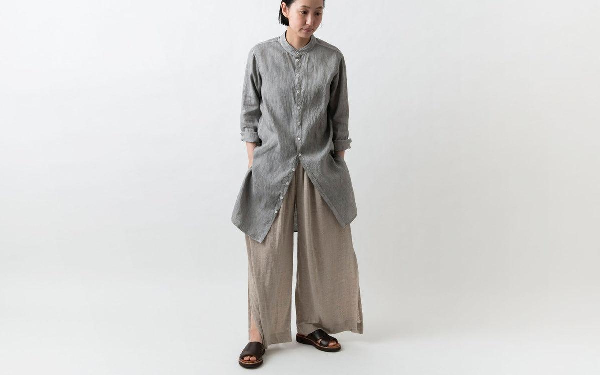 MITTAN / 大麻ロングシャツ 藍 SH-133C / unisex