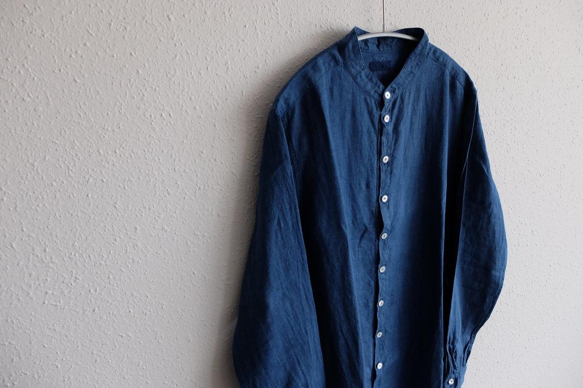 MITTAN / 大麻ロングシャツ 藍 SH-133C / unisex