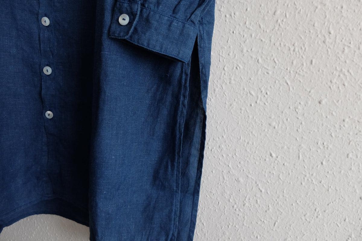 MITTAN / 大麻ロングシャツ 藍 SH-133C / unisex