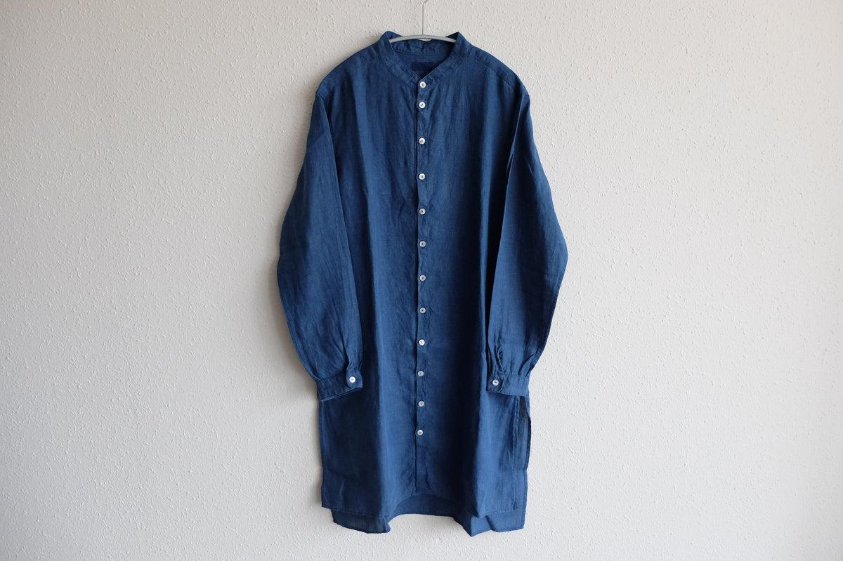 MITTAN / 大麻ロングシャツ 藍 SH-133C / unisex