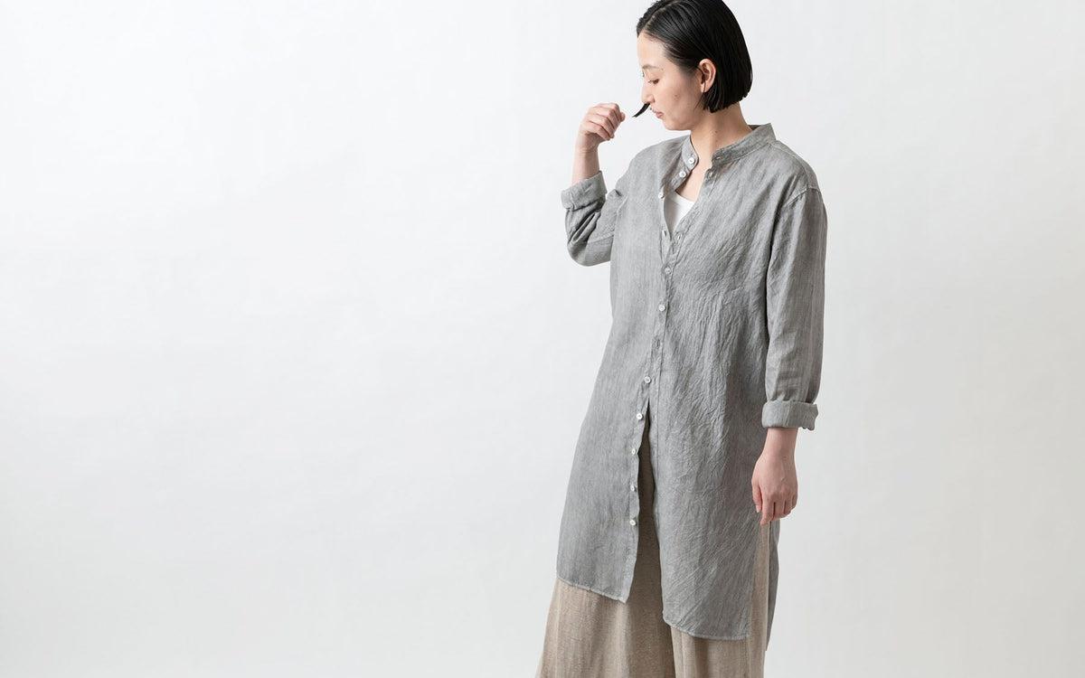 MITTAN / 大麻ロングシャツ 藍（濃）SH-133DC / unisex