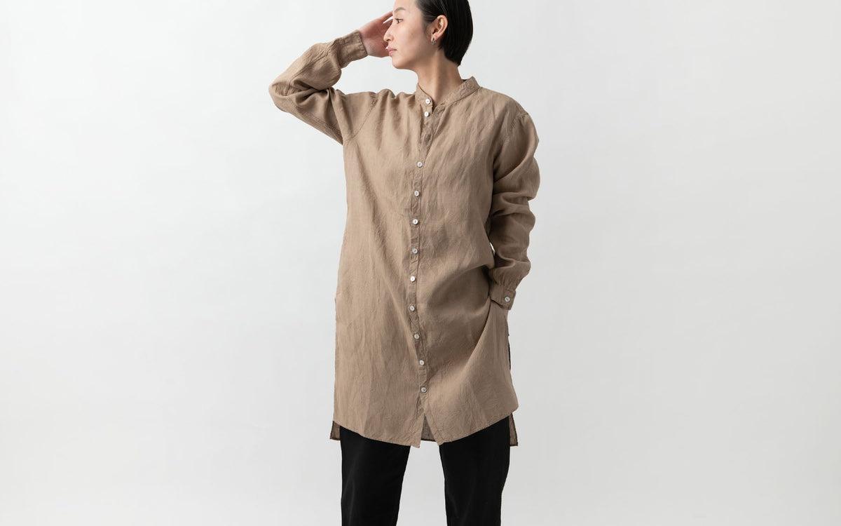 MITTAN / 大麻ロングシャツ 藍（濃）SH-133DC / unisex