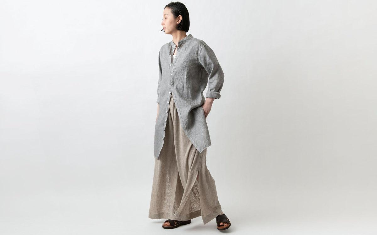 MITTAN / 大麻ロングシャツ 松煙 SH-133B / unisex