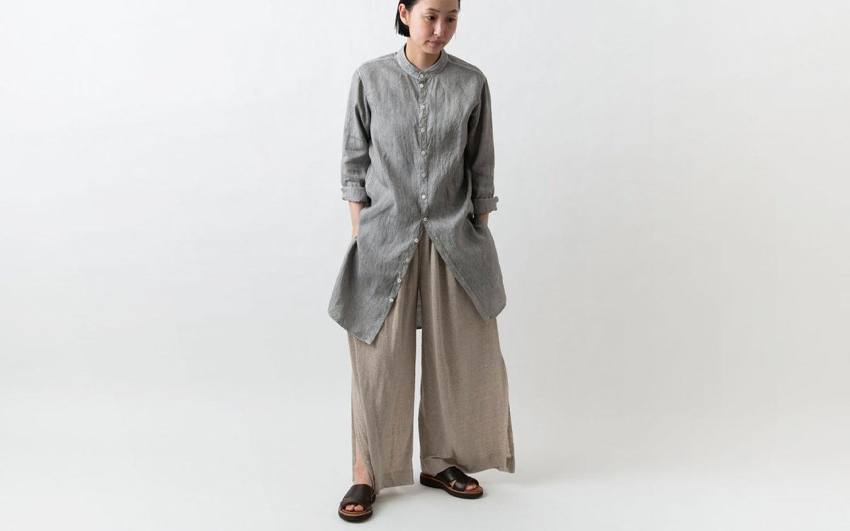 MITTAN / 大麻ロングシャツ 松煙 SH-133B / unisex