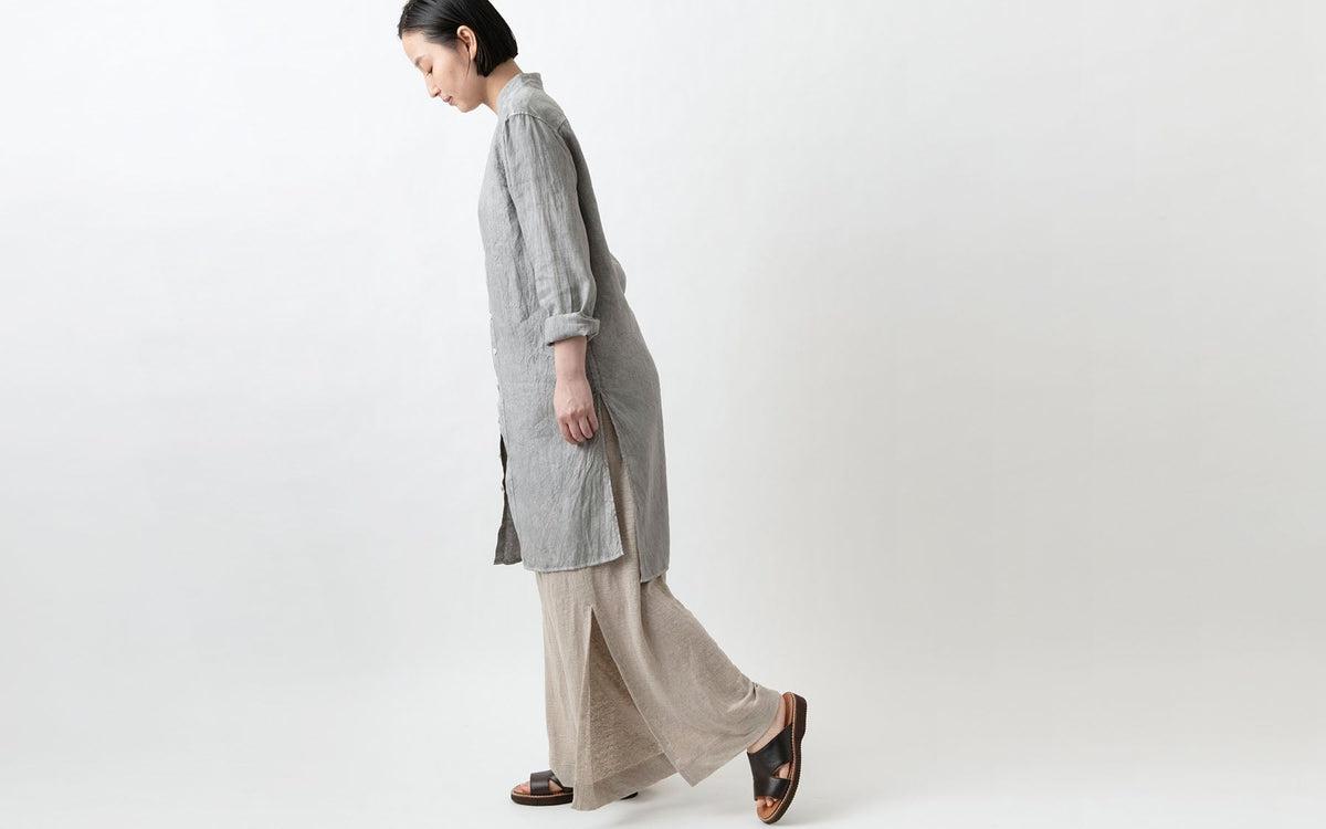 MITTAN / 大麻ロングシャツ 松煙 SH-133B / unisex