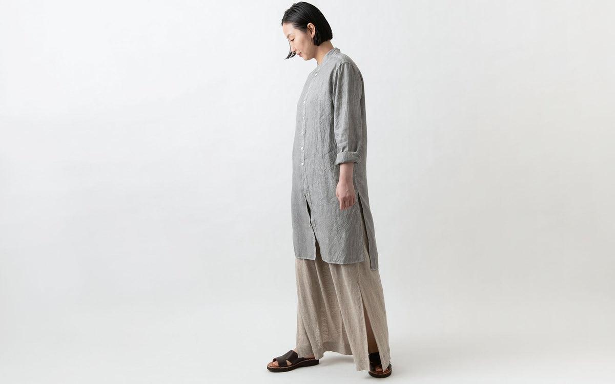 MITTAN / 大麻ロングシャツ 松煙 SH-133B / unisex