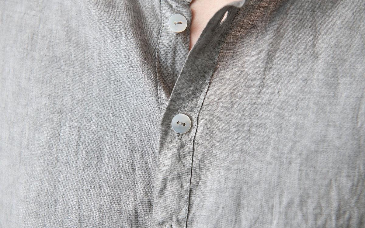 MITTAN / 大麻ロングシャツ ベンガラ白 SH-133B / unisex