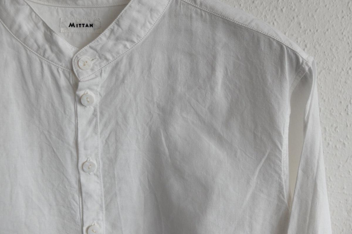 MITTAN / 大麻シャツ 高密度 白 SH-57 / unisex