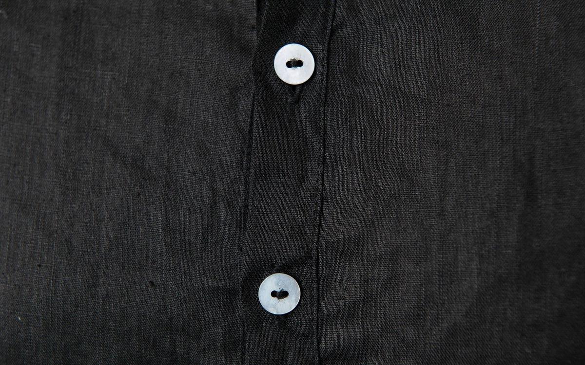 MITTAN / 大麻シャツ 高密度 黒 SH-57 / unisex