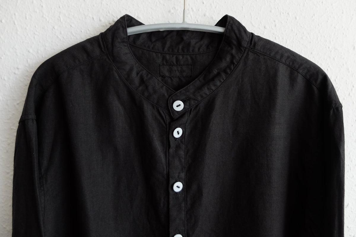 MITTAN / 大麻シャツ 高密度 黒 SH-57 / unisex