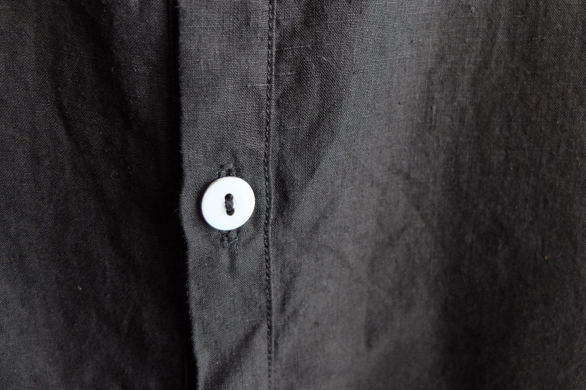 MITTAN / 大麻シャツ 高密度 黒 SH-57 / unisex