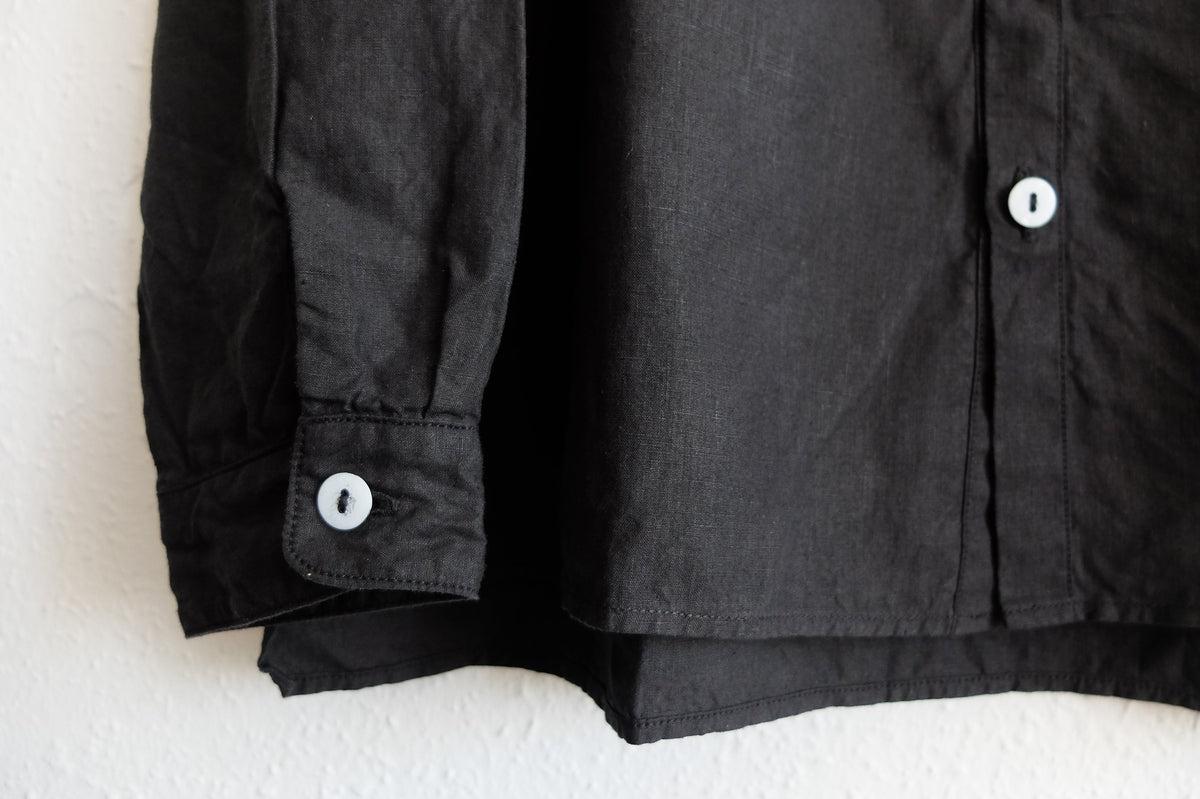 MITTAN / 大麻シャツ 高密度 黒 SH-57 / unisex