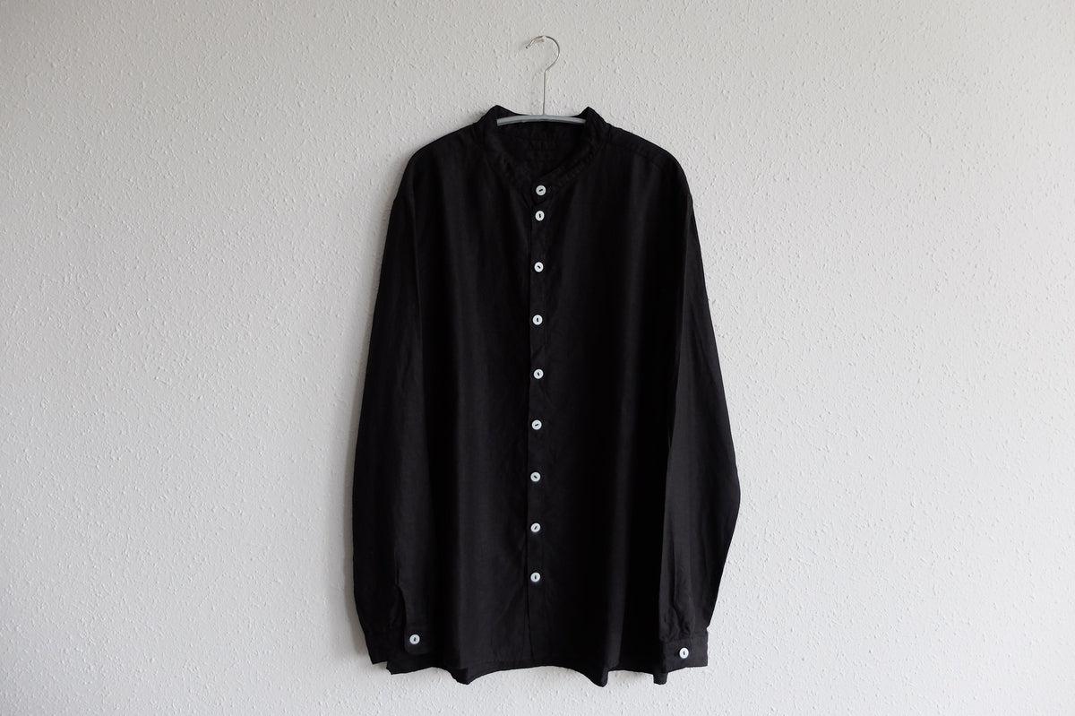 MITTAN / 大麻シャツ 高密度 黒 SH-57 / unisex