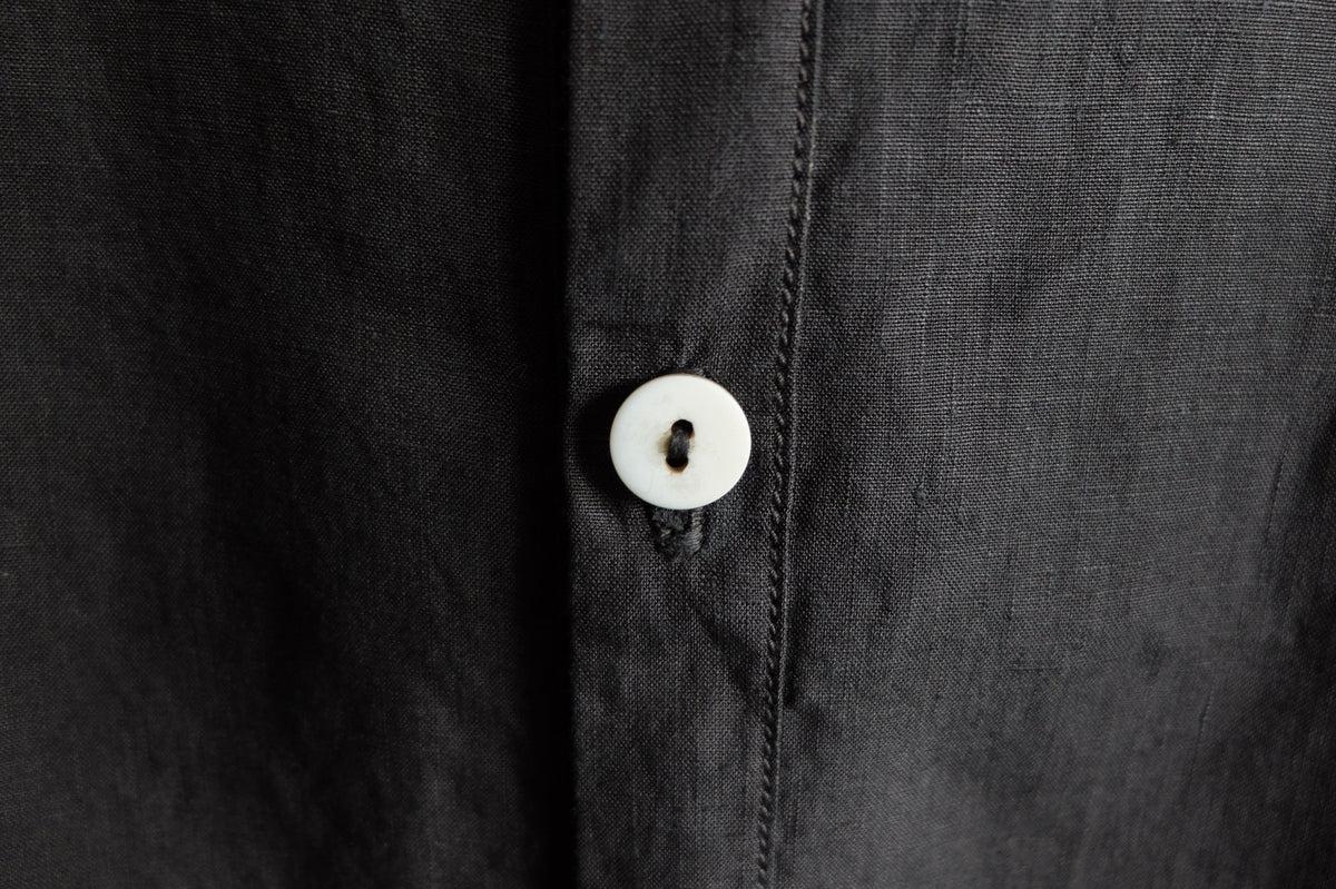 MITTAN / 大麻シャツ 高密度 墨黒 SH-57 / unisex