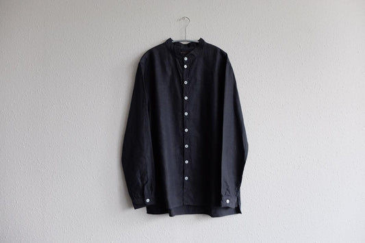 MITTAN / 大麻シャツ 高密度 墨黒 SH-57 / unisex