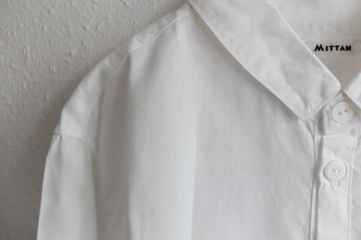 MITTAN / 大麻シャツ2 高密度 白 SH-109 / unisex