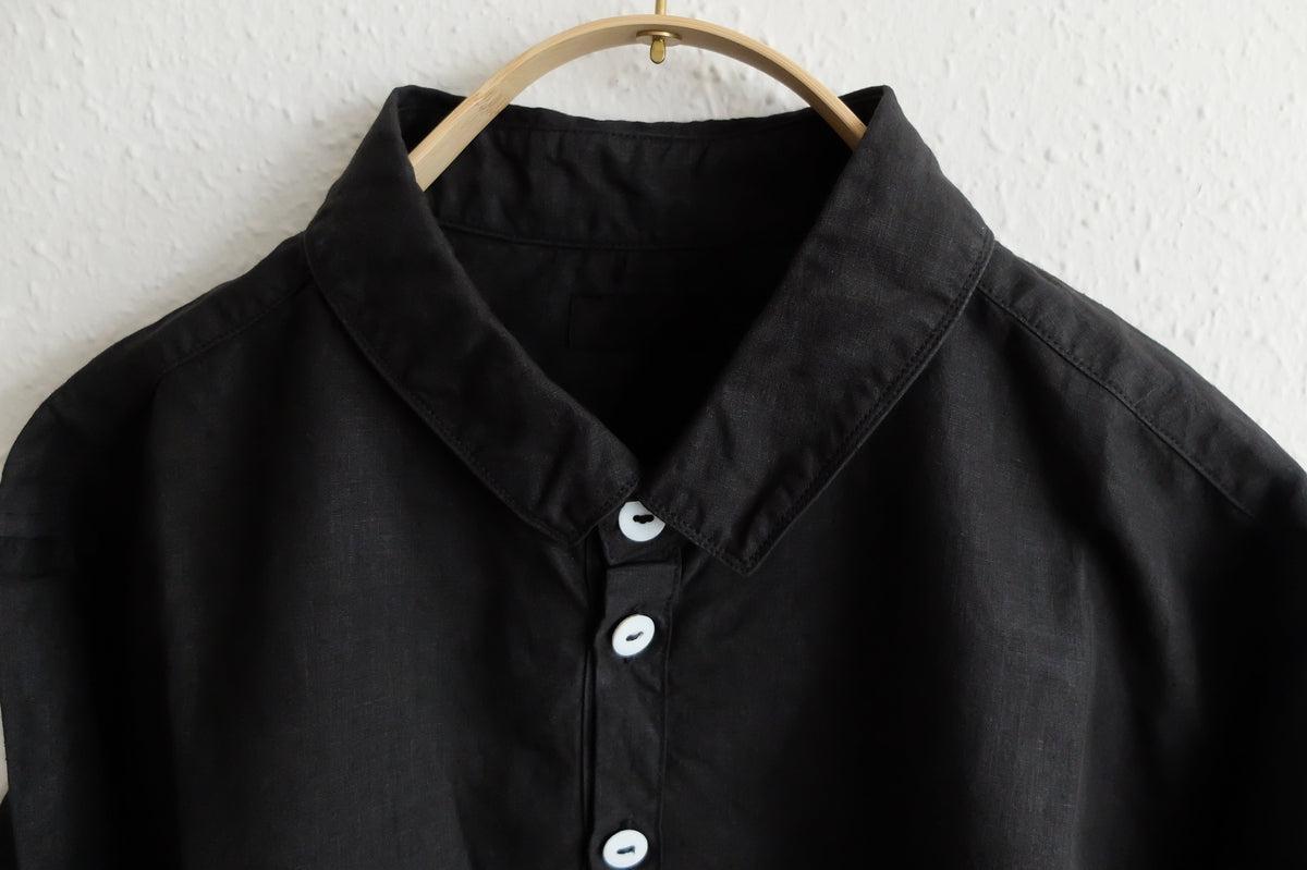 MITTAN / 大麻シャツ2 高密度 黒 SH-109 / unisex