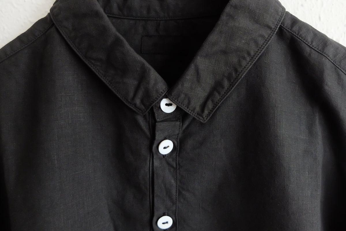 MITTAN / 大麻シャツ2 高密度 黒 SH-109 / unisex