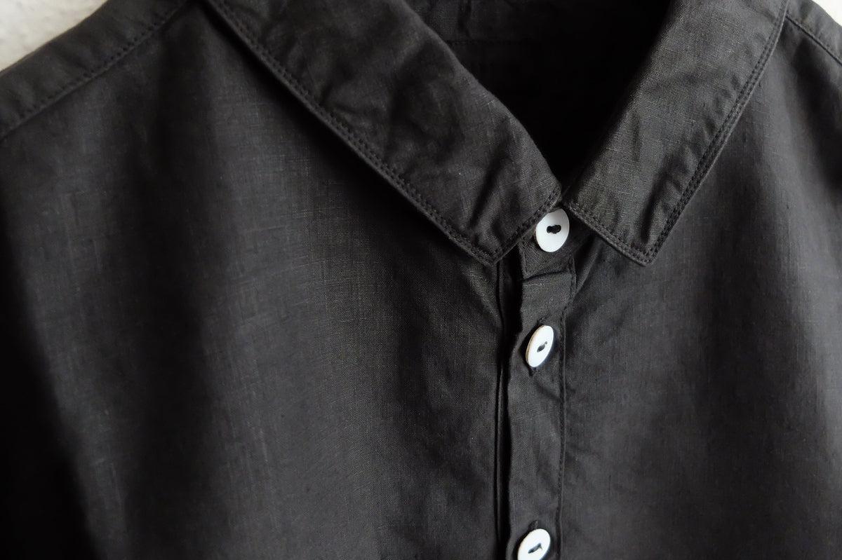 MITTAN / 大麻シャツ2 高密度 黒 SH-109 / unisex