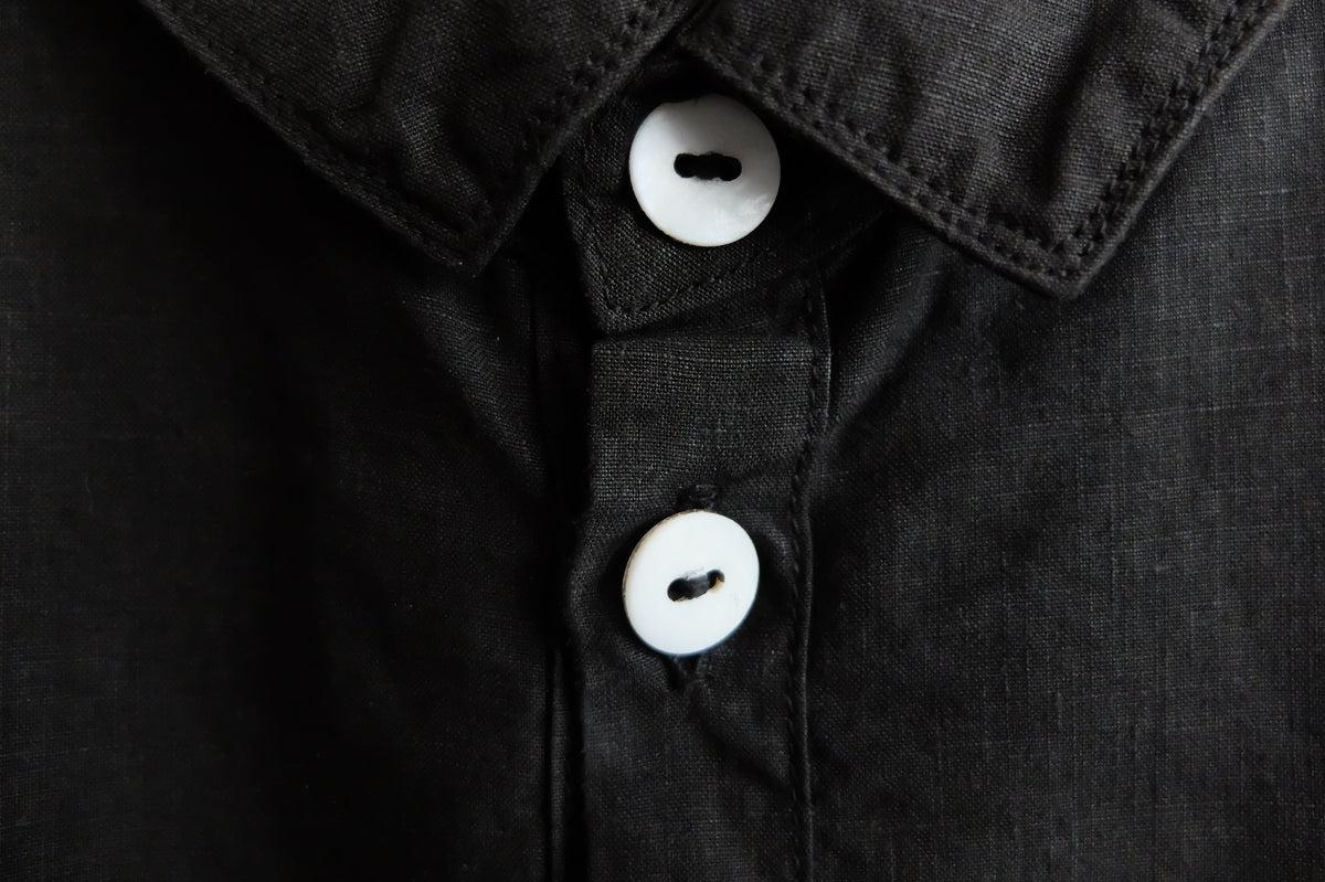 MITTAN / 大麻シャツ2 高密度 黒 SH-109 / unisex