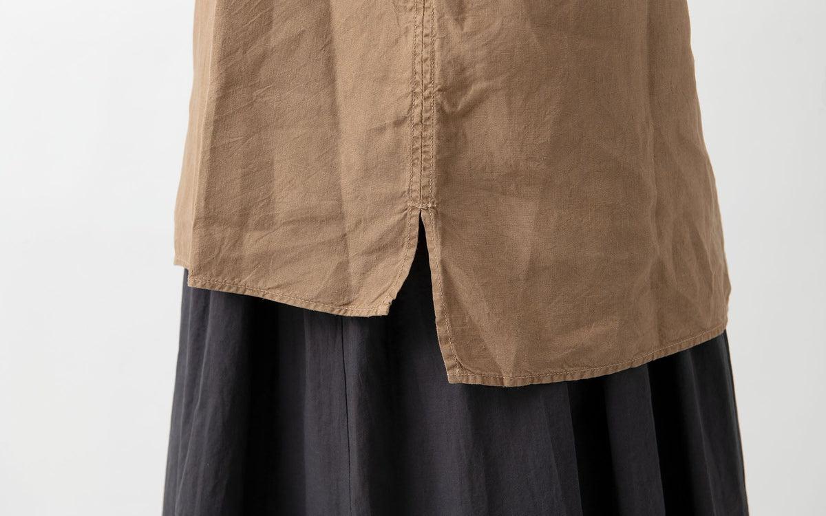 MITTAN / 大麻シャツ2 高密度 墨黒 SH-109 / unisex