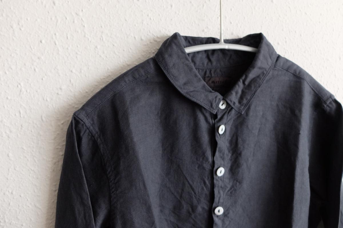 MITTAN / 大麻シャツ2 高密度 墨黒 SH-109 / unisex