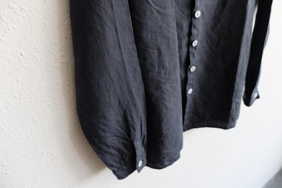 MITTAN / 大麻シャツ2 高密度 墨黒 SH-109 / unisex