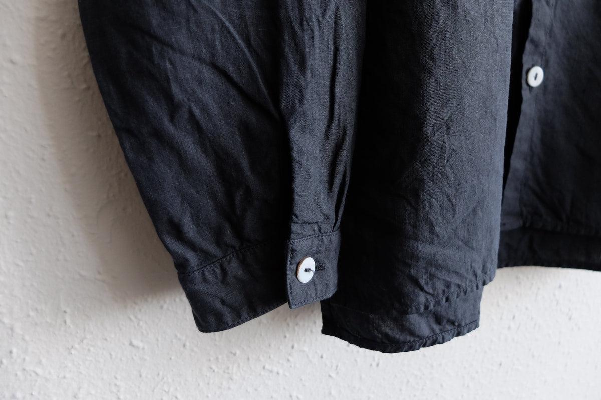 MITTAN / 大麻シャツ2 高密度 墨黒 SH-109 / unisex