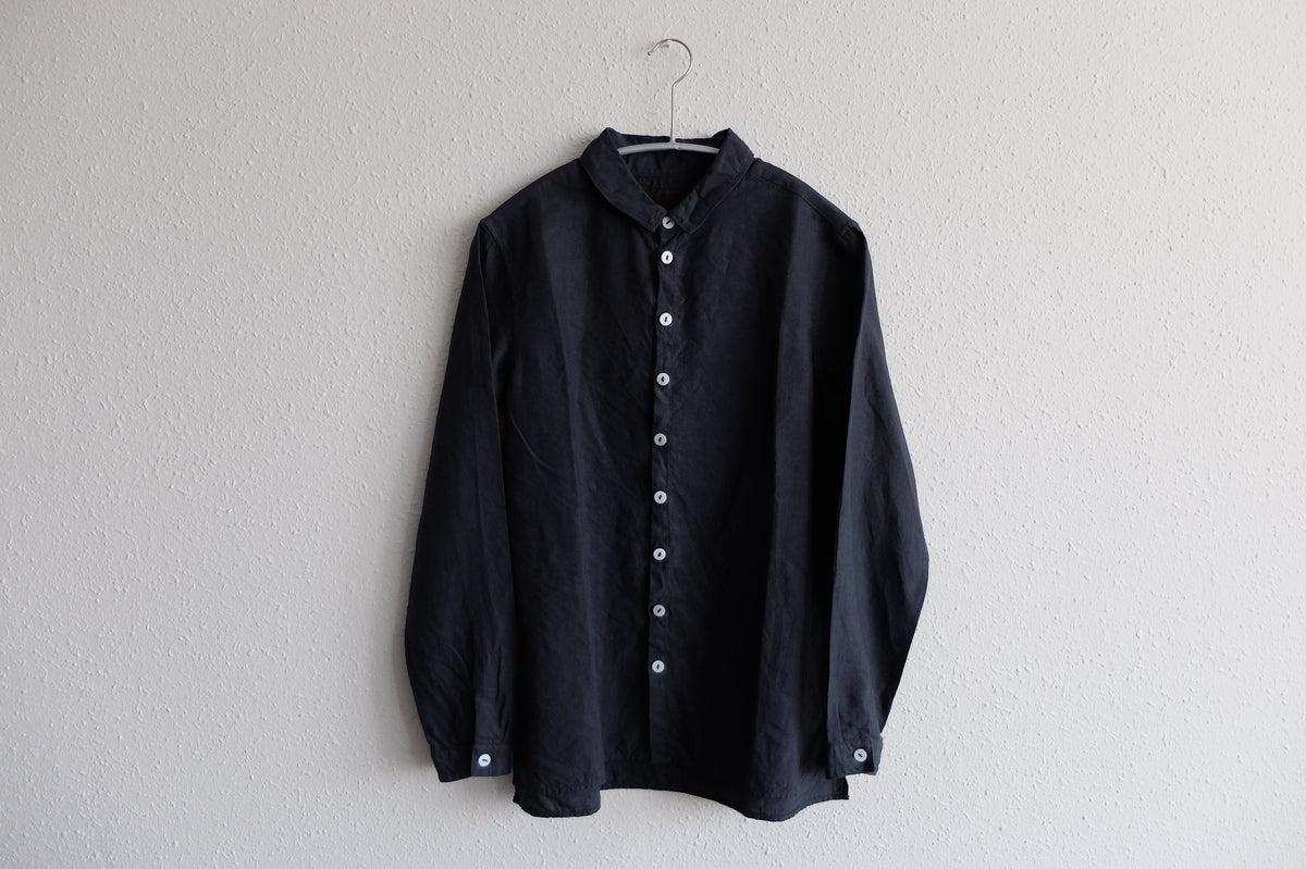 MITTAN / 大麻シャツ2 高密度 墨黒 SH-109 / unisex