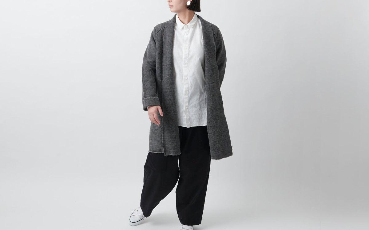 MITTAN / OCガラ紡ロングジャケット 炭 JK-03 / unisex