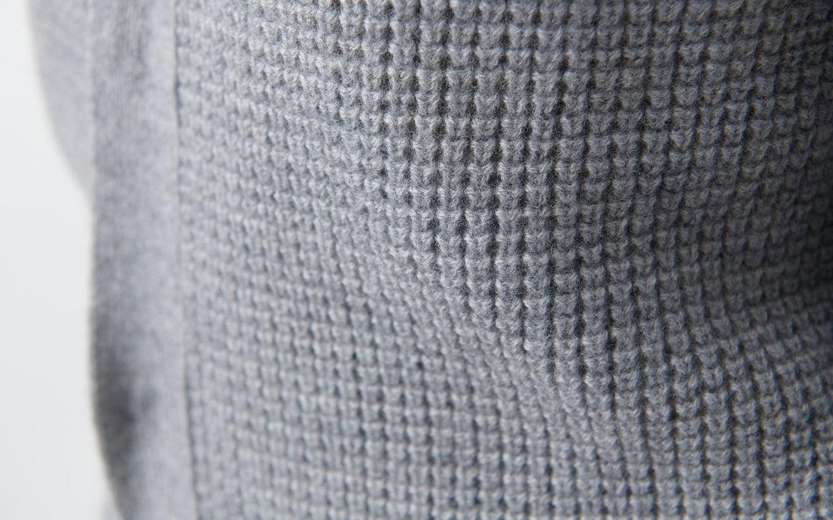 MITTAN / 軽量ウールニットブルゾン 灰 KN-14 / unisex