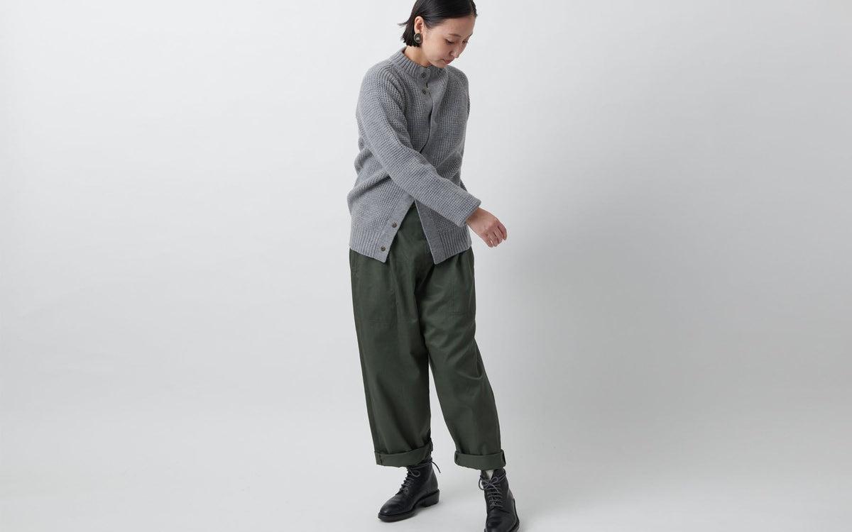 MITTAN / 軽量ウールニットブルゾン 墨黒 KN-14 / unisex