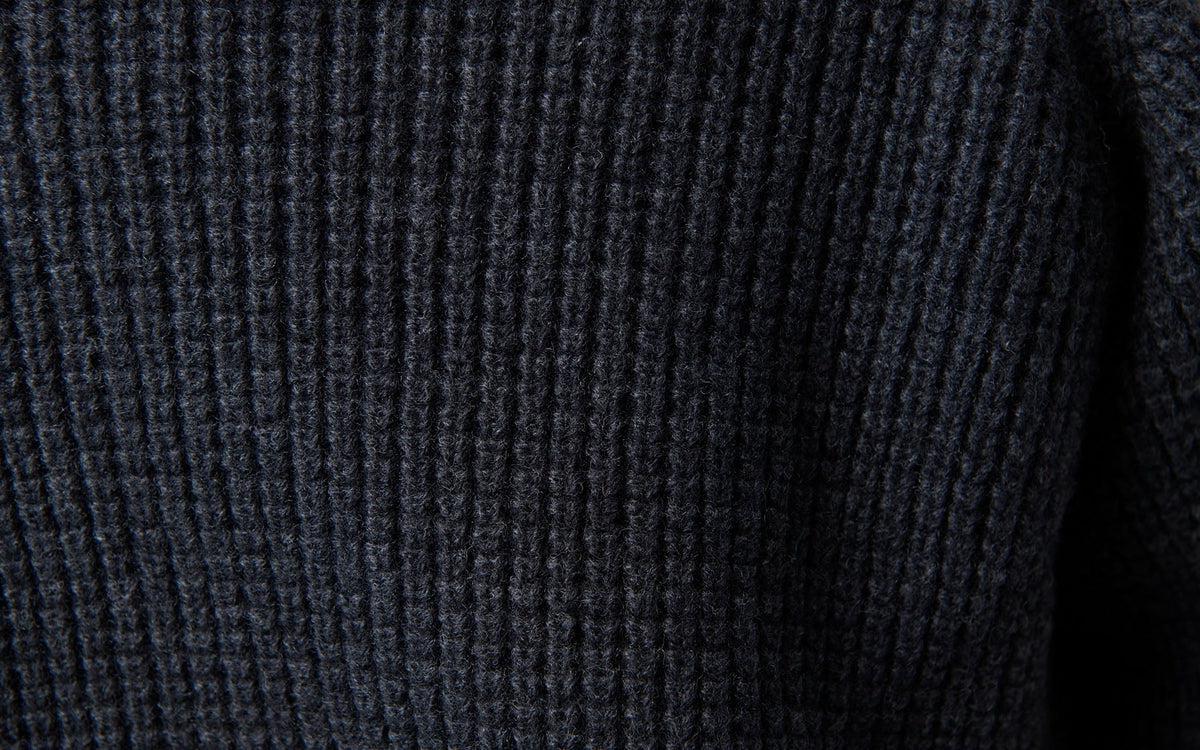 MITTAN / 軽量ウールニットブルゾン 墨黒 KN-14 / unisex