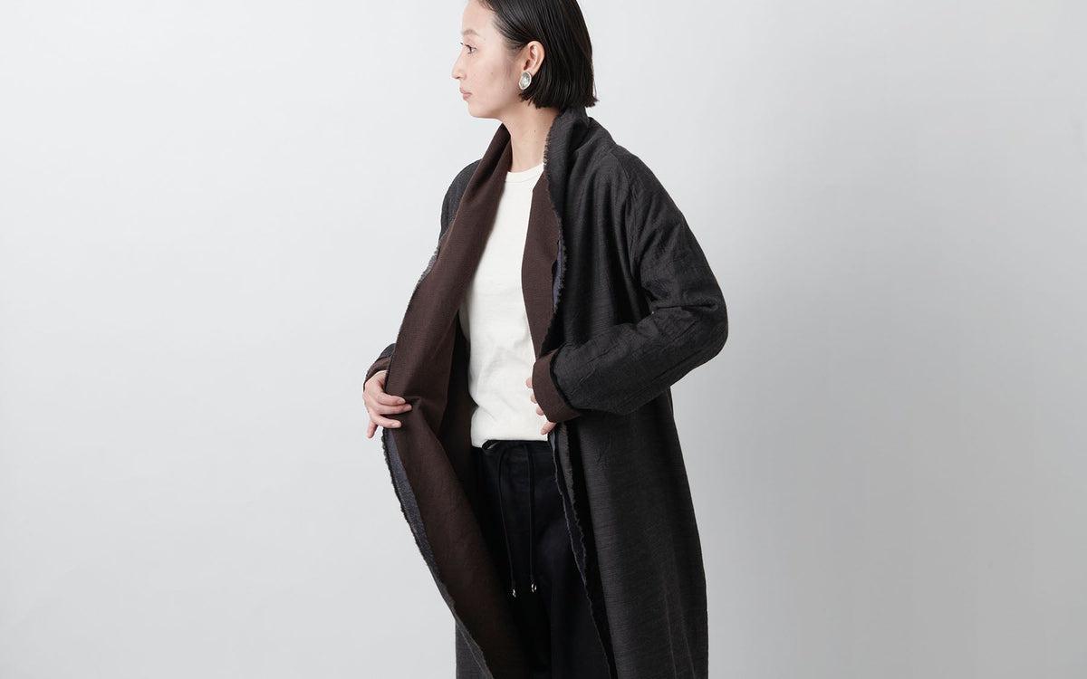 MITTAN / 三重織綿絹毛麻ジャケット 茶がさね JK-23 / unisex