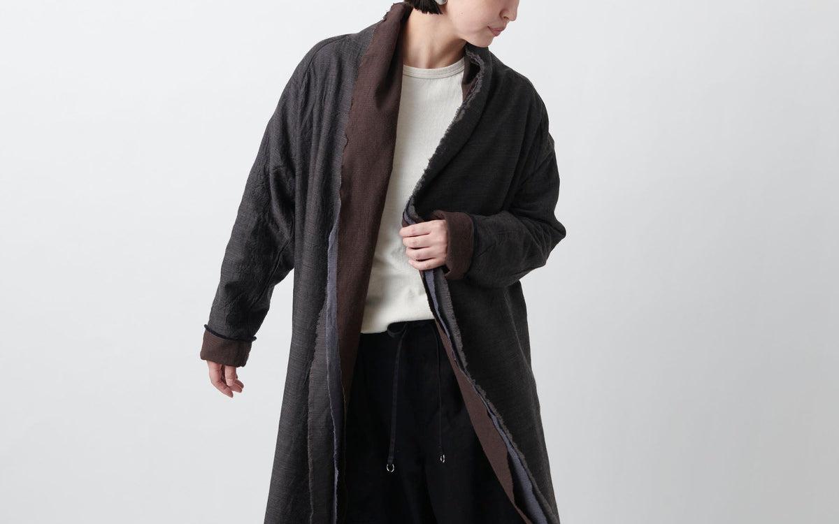 MITTAN / 三重織綿絹毛麻ジャケット 茶がさね JK-23 / unisex