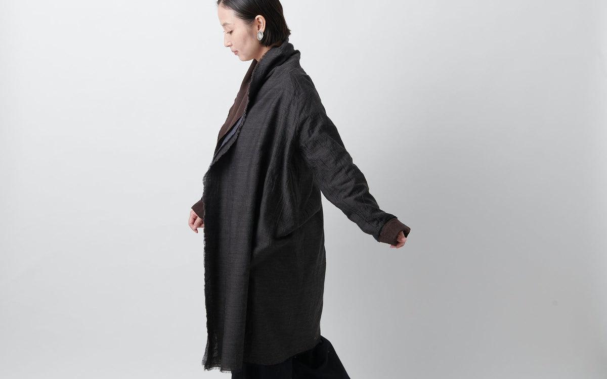 MITTAN / 三重織綿絹毛麻ジャケット 茶がさね JK-23 / unisex