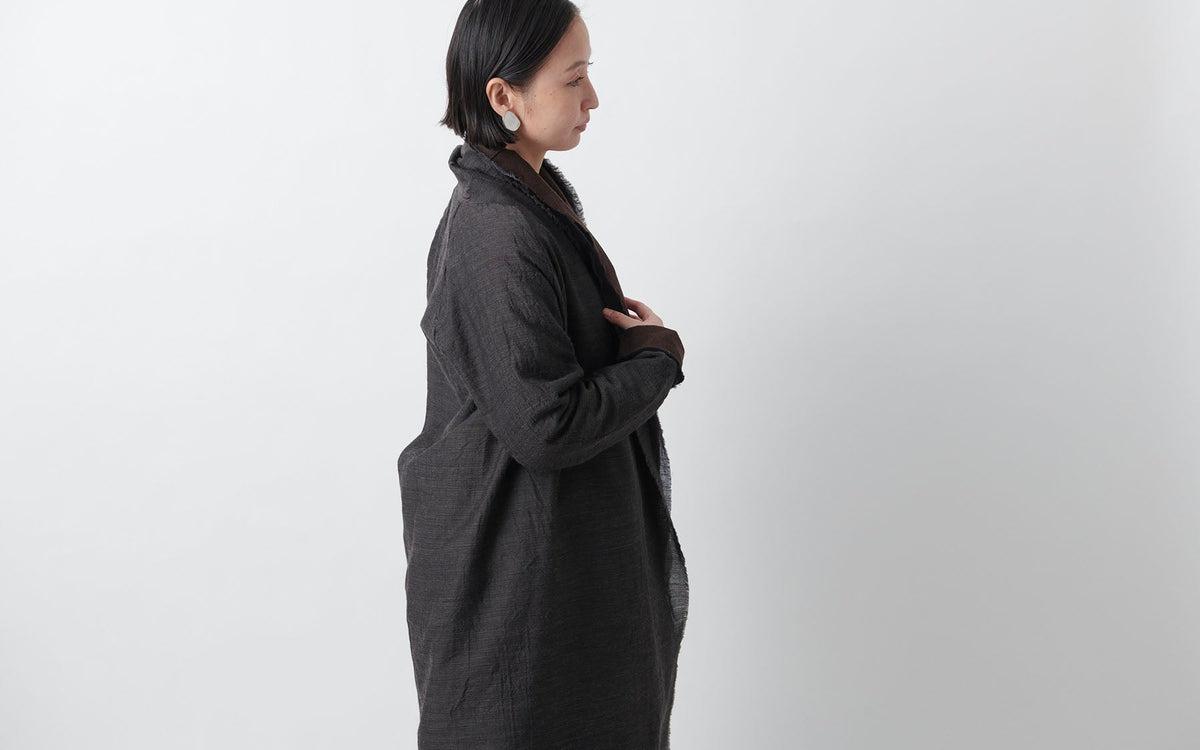 MITTAN / 三重織綿絹毛麻ジャケット 茶がさね JK-23 / unisex